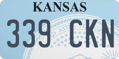 KS license plate 339CKN