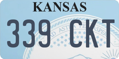 KS license plate 339CKT