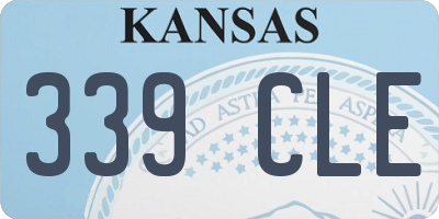 KS license plate 339CLE