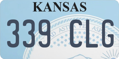KS license plate 339CLG