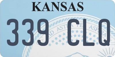 KS license plate 339CLQ