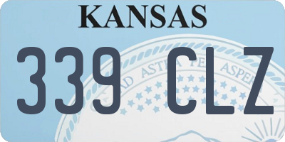 KS license plate 339CLZ
