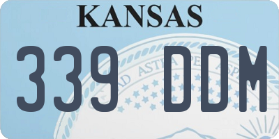 KS license plate 339DDM