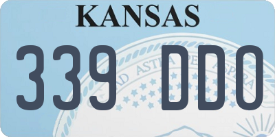 KS license plate 339DDO