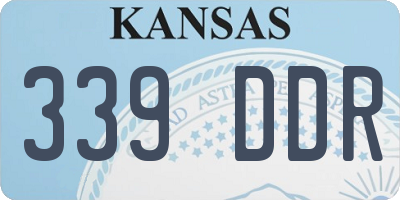 KS license plate 339DDR