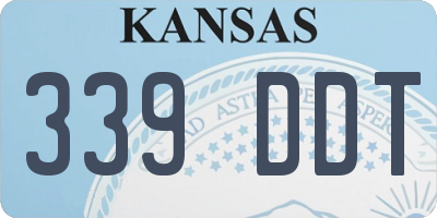 KS license plate 339DDT