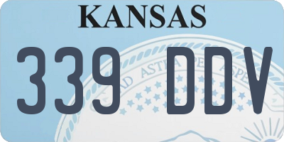 KS license plate 339DDV