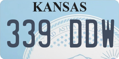 KS license plate 339DDW