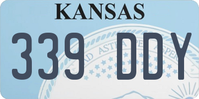 KS license plate 339DDY