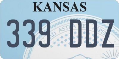 KS license plate 339DDZ