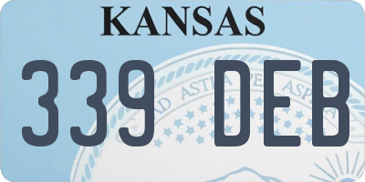 KS license plate 339DEB