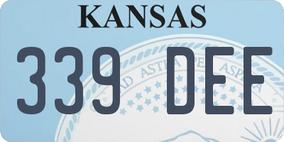 KS license plate 339DEE