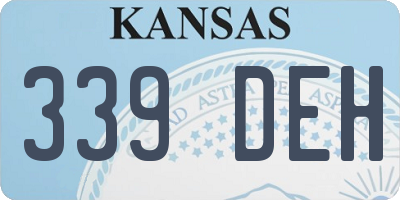 KS license plate 339DEH