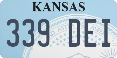 KS license plate 339DEI
