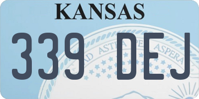 KS license plate 339DEJ