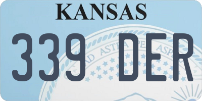 KS license plate 339DER