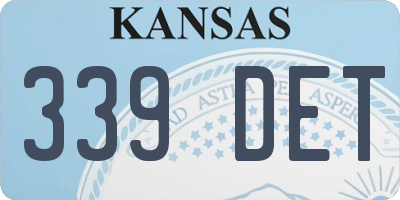 KS license plate 339DET