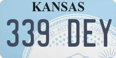 KS license plate 339DEY