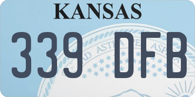 KS license plate 339DFB
