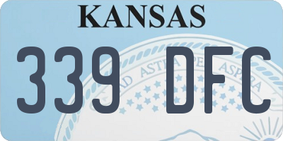 KS license plate 339DFC