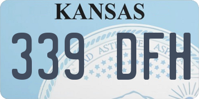 KS license plate 339DFH