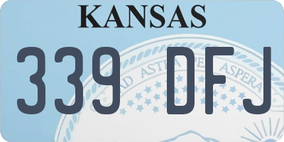KS license plate 339DFJ