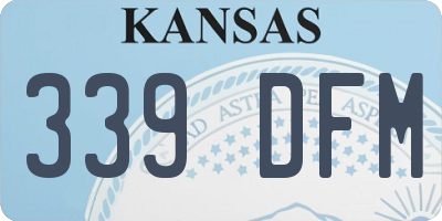 KS license plate 339DFM