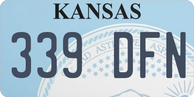 KS license plate 339DFN