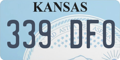 KS license plate 339DFO