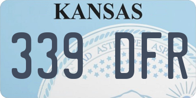 KS license plate 339DFR