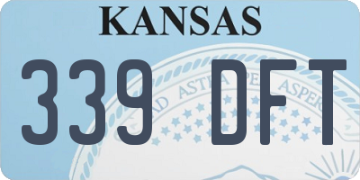KS license plate 339DFT