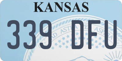 KS license plate 339DFU