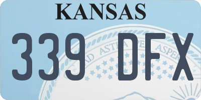 KS license plate 339DFX