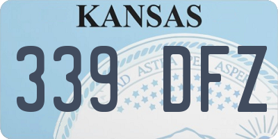 KS license plate 339DFZ