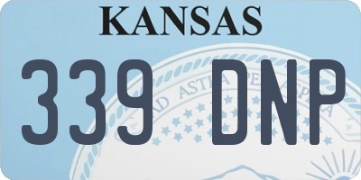 KS license plate 339DNP