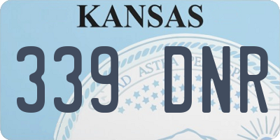 KS license plate 339DNR