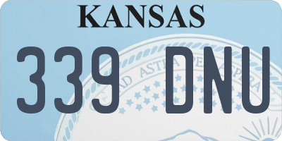 KS license plate 339DNU
