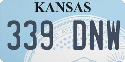 KS license plate 339DNW