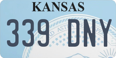 KS license plate 339DNY