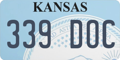 KS license plate 339DOC
