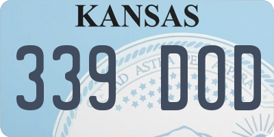 KS license plate 339DOD