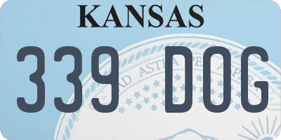 KS license plate 339DOG