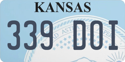 KS license plate 339DOI
