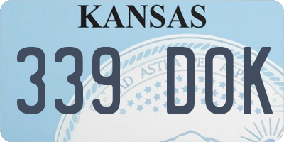 KS license plate 339DOK