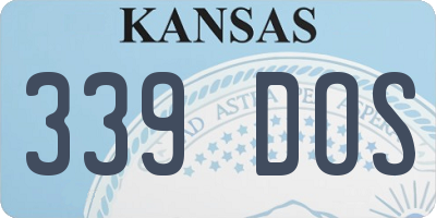 KS license plate 339DOS
