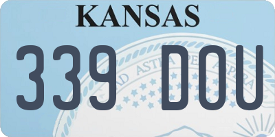 KS license plate 339DOU
