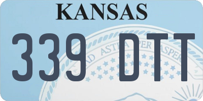 KS license plate 339DTT