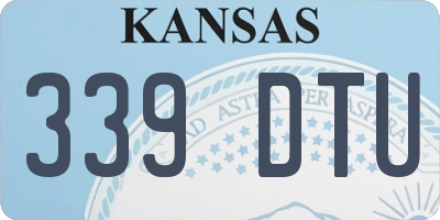 KS license plate 339DTU
