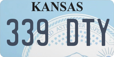 KS license plate 339DTY