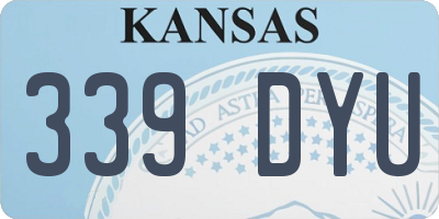 KS license plate 339DYU